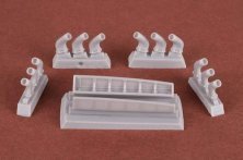 1/24 Spitfire /Seafire exhaust round stacks with shroud