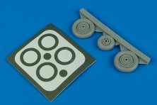 1/48 MiG-17 Fresco wheels & paint masks (HOBBYB)