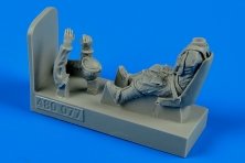 1/48 German WWII Luftwaffe pilot w/ seat f. Bf109E