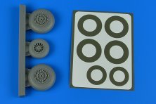 1/48 B-26K Invader early wheels Diamond pattern & paint masks