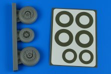 1/48 B-26K Invader late wheels Diamond pattern & paint masks