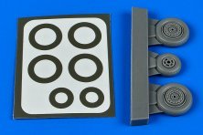 1/48 MiG-17 wheels & paint masks for Ammo Mig