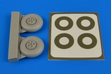 1/72 Beaufighter wheels 5-spoke & paint masks