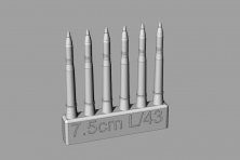 1/72 7,5cm L/43 ammo for Pz.IV ausf.G/H/J resin