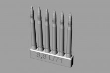 1/72 8,8cm KwK 43/2 L/71 ammo resin