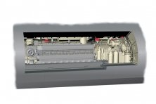 1/72 U-Boot typ IXC Diesel Engine Section (REV)