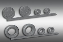 1/48 McDonnell F-4 Phantom Resin Rims And Elastic Rubber Wheels