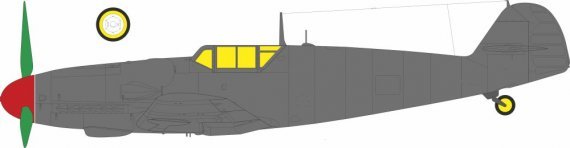 Eduard Mask 1/48 Bf 109G-6 Late Framed Canopy Tamiya