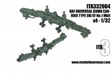 1/32 Raf Universal Bomb Rack Type EM/EF No.1 MkII x4 pack
