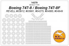 1/144 Boeing 747-8 / Boeing 747-8F canopy & wheels mask