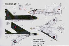 1/72 BAC/EE Lightning Customising decal