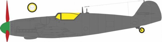Eduard Mask 1/48 Bf 109G-6 Erla canopy TFace Tamiya