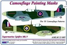 1/32 Mask Canopy S.Spitfire Mk.V Camouflage 'B'