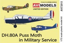 1/72 DH.80A Puss Moth Military Service