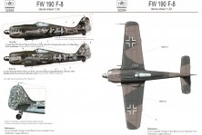 1/32 Focke-Wulf Fw 190F-8 Luftwaffe black 22 and 33