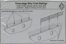 1/350 Three-stage Ship Chain Railings (PE set)