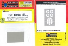 Masques verri�re et roues Bf 109G Ancienne verri�re 1/72