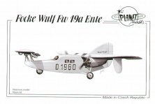 Planet 1/72 Focke-Wulf Fw-19a Ente Kit Aereo