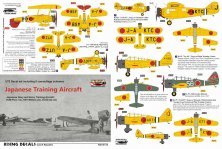 1/72 Decal Japanese Training Aircraft 6x camouflages