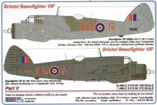 1/48 Bristol Beaufighter Mk.VIF X8005 Polish Squadron with Radar