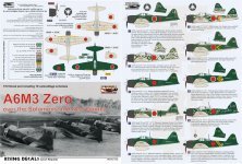 1/72 Decal A6M3 Zero over Solomons and New Guinea