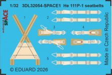 Eduard 1/32 He 111P-1 Ceintures Revell