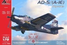 1/72 A-1E SkyRaider Attack Aircraft US NAVY