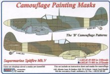 1/72 Mask Canopy S.Spitfire Mk.V Camouflage 'B'