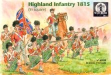 1/72 Highland (Scottish) Infantry 1815. 4 mounted officers