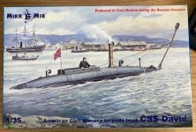 1/35 Css David American Civil War-era torpedo boat.