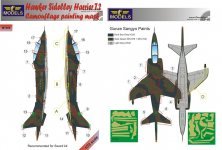 1/72 BAe Harrier T.2 camouflage pattern paint mask