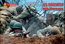 1/72 U.S. Infantry WWII with 37mm gun