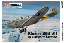 1/72 Klemm 25d VII in Luftwaffe Service