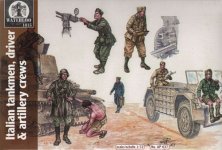 1/72 WWII Italian Tank and Vehicle Drivers and Crew and Artiller