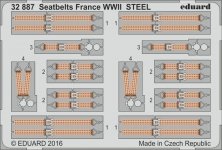 SET 1/32 Seatbelts France WWII STEEL