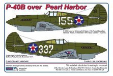AML 1/48 Decalcomanie Curtiss P-40B Pearl Harbor