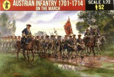 1/72 Austrian Infantry 1701-1714 on the March