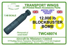 1/48 12,000 lb blockbuster bomb