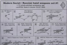 1/72 Modern Soviet Hand Weapon Set No.1 (PE set)