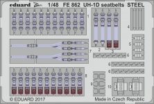 1/48 UH-1D seatbelts STEEL