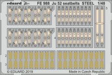 1/48 Ju 52 seatbelts STEEL