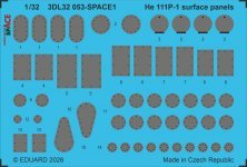 EDUARD Panneaux surfaciques He 111P-1 1/32 Revell