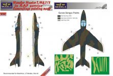 1/72 Hawker Hunter T.Mk.7/8 Raf camouflage pattern paint mask
