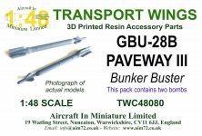 1/48 GBU-28B Paveway III Bunker Buster
