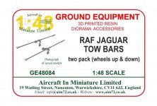 1/48 Sepecat Jaguar tow bars-wheels up & down Airfix & Heller