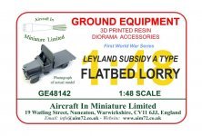 1/48 Leyland Subsidy A type flatbed lorry circa 1916