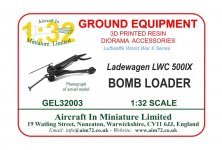 1/32 Ladewagen Lwc 500IX Luftwaffe bomb loader WWII