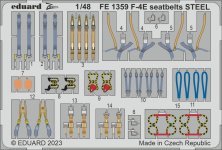 1/48 F-4E seatbelts STEEL