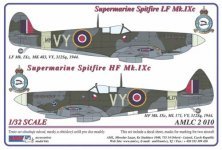 1/32 Supermarine Spitfire Mk.IXC National Insignia & Canopy Mask