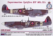 1/48 Masks for S.Spitfire Mk.IXC (RYoC, RYoE)